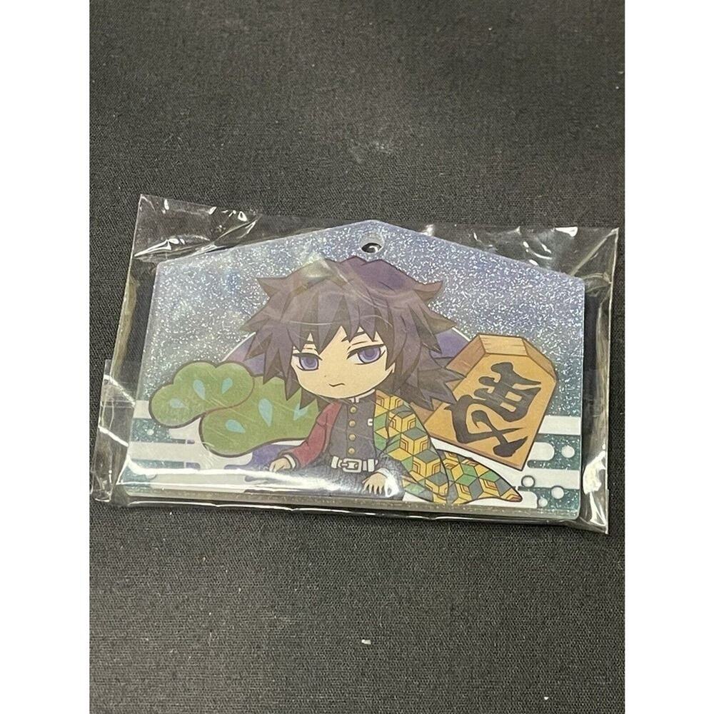 Giyu Tomioka Water Hashira Demon Slayer Acrylic Glitter Charm Keychain Japan